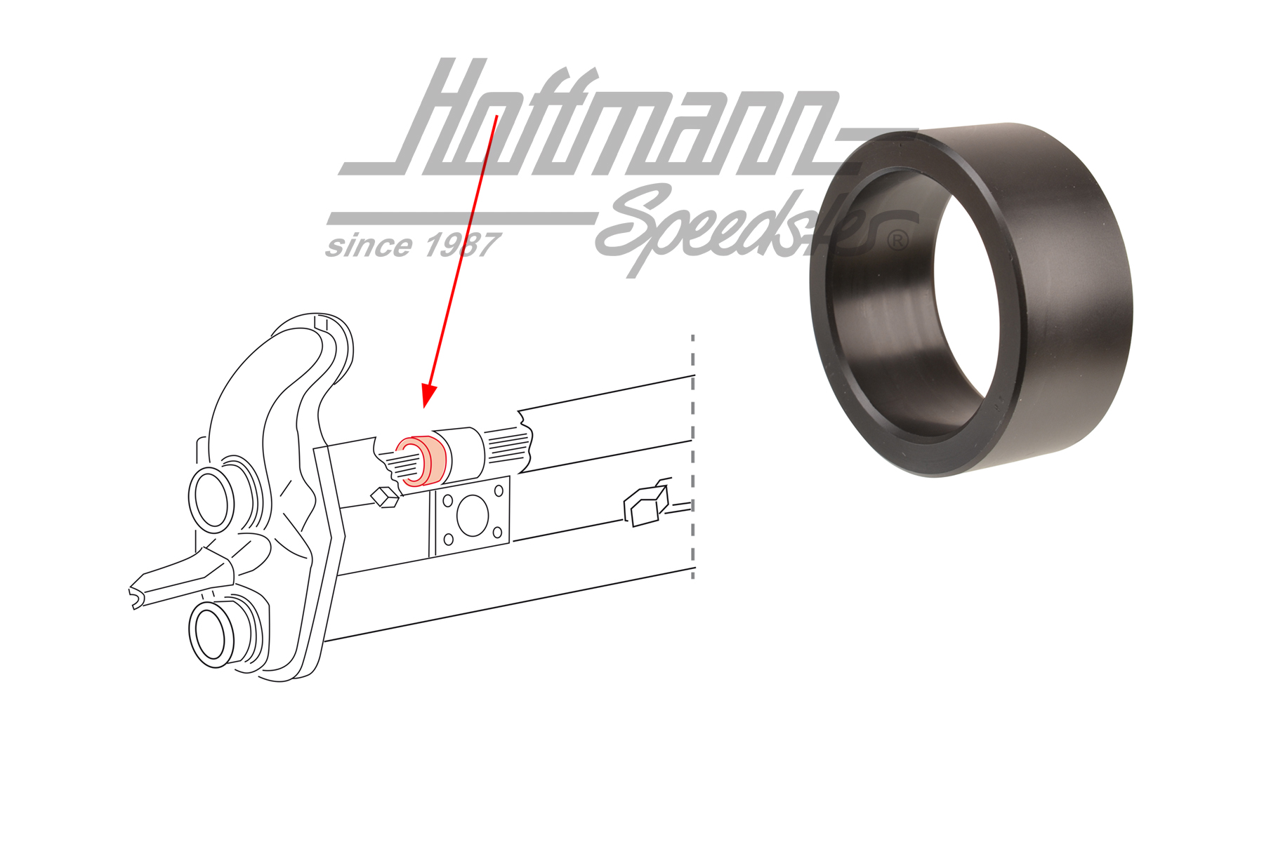 Boccola, asse anteriore interno, Furgone T2                                                         