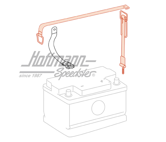 Nastro di tenuta di batteria, 912, lungo, nero                                                      