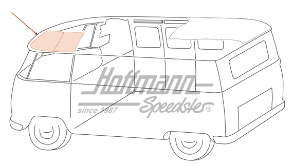 Rivestimento del tetto, Furgone T1, anteriore, grigio                                               