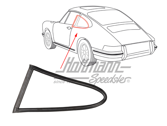 Guarnizione, vetro laterale, 89-94, sinistra                                                        