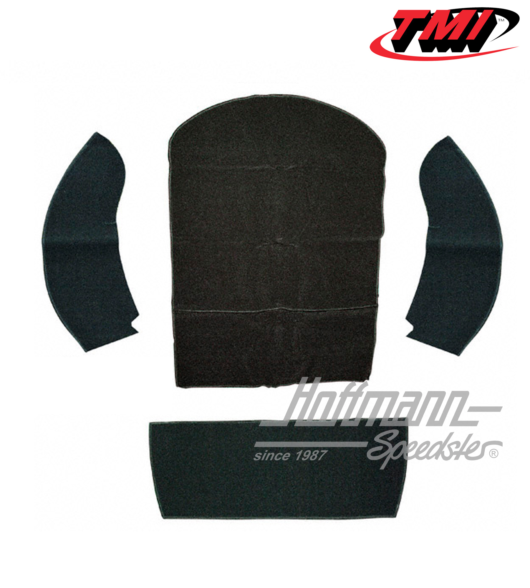 Set tappeti, bagagliaio, Cabriolet, velluto, nero, .8.72- .79 | 34-R1317-801 | 055-7643