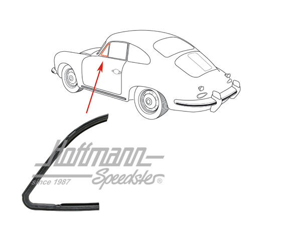 Guarnizione, deflettore, 356 Coupé, sinistra                                                        