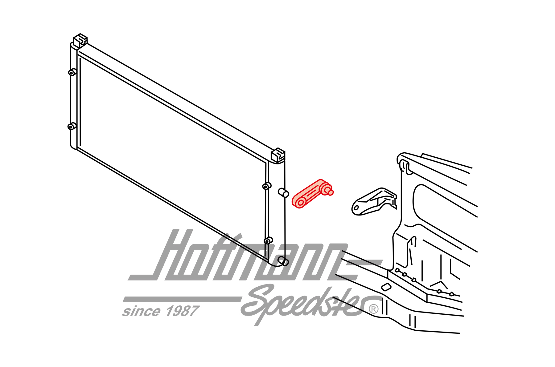 Pezzo intermedio, supporto/radiatore, Furgone T4                                                    