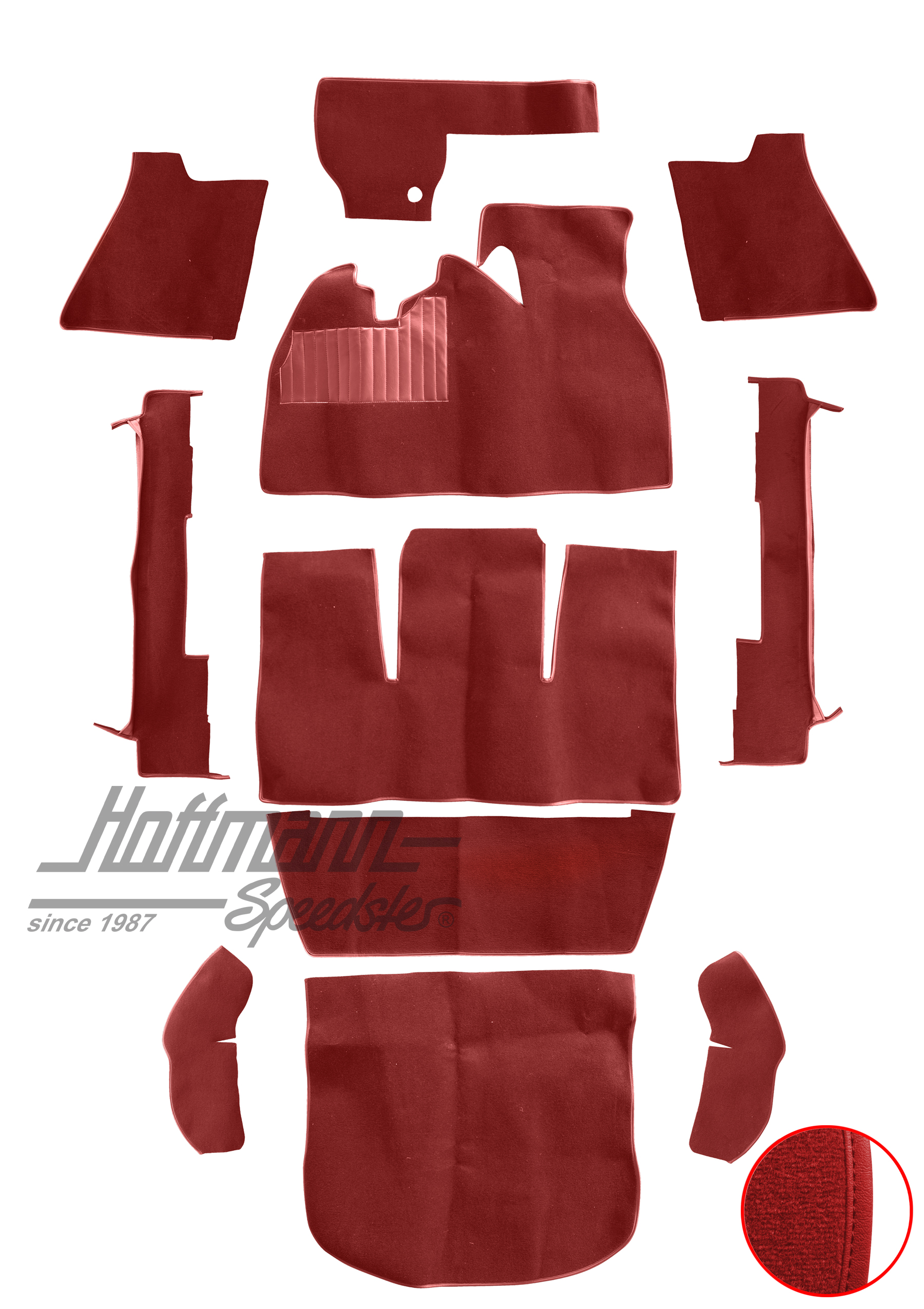 Set tappeti, Maggiolino Berlina, 1302, rosso |  | 026-5626
