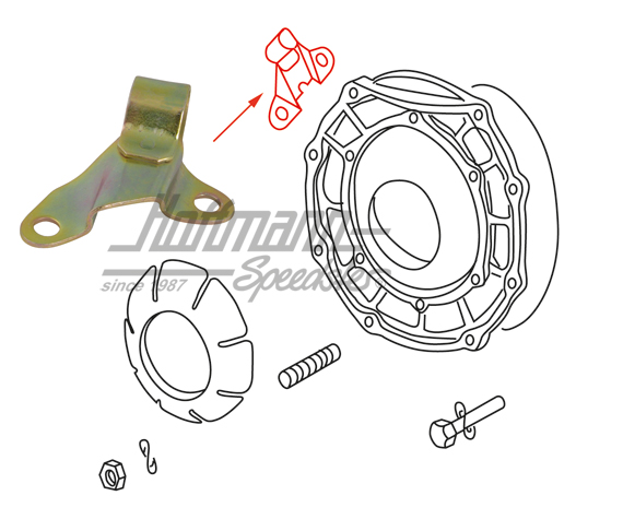 Supporto, guida cavo frizione, 71-74 | 113 301 165 A | 020-4151-07