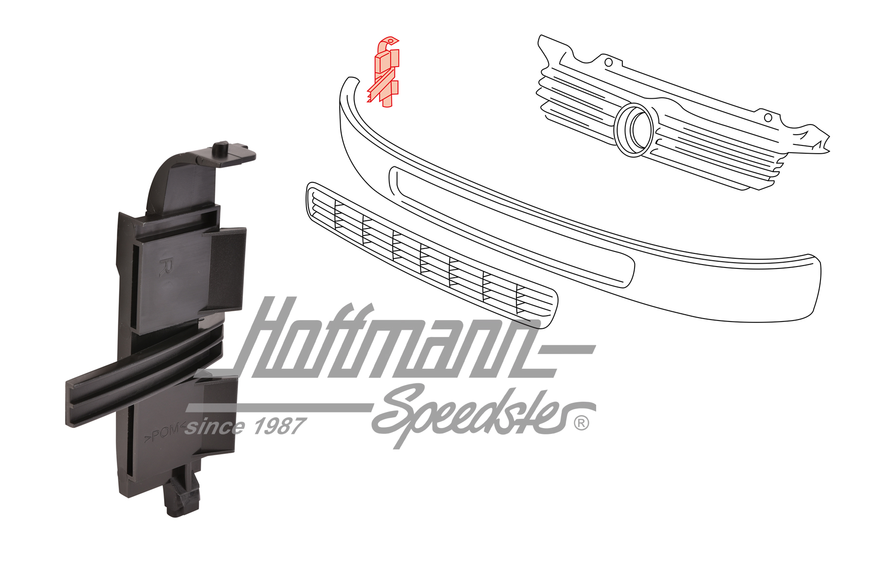 Guida, copertura/calandra
, in basso, destra | 7D0 854 510 | 408-2940-02