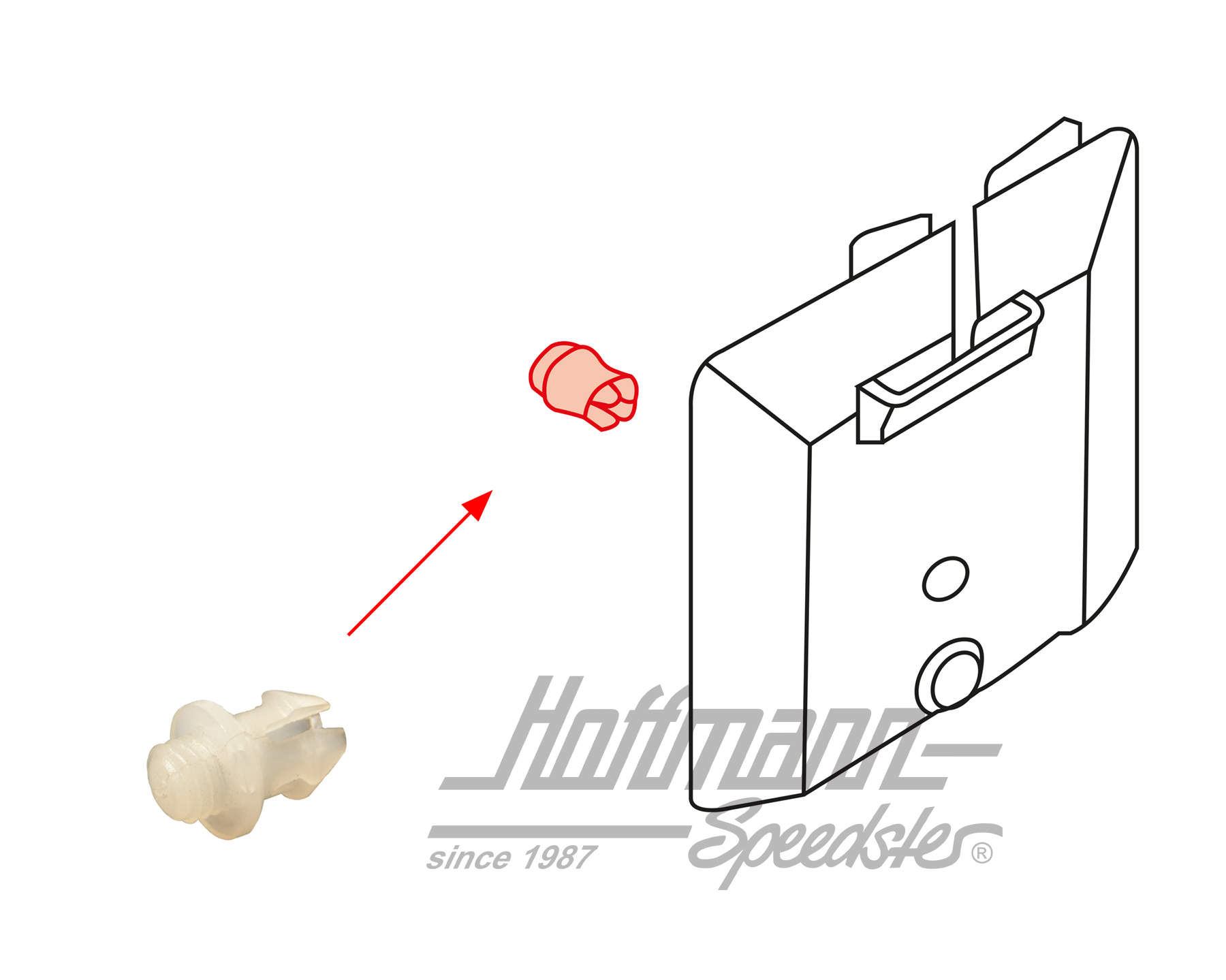 Rivetto distanziatore, protezione
, cintura di sicurezza | 171 857 784 | 180-5510-30