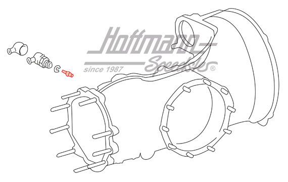 Asta bilanciere, interruttore della luce retromarcia
                                              