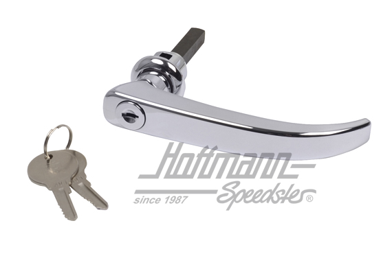 Maniglia porta ribaltabile, esterna, cromata, 58-67, lunga                                          