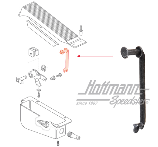 Asta di spinta, pedale del gas, Furgone T3, 79-92 | 251 721 609 C | 307-5818