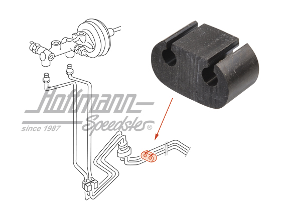 Supporto, tubazione del freno, Golf 1 | 171 611 869 | 160-2626
