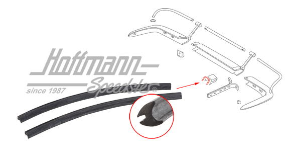 Guarnizione, rivestimento supporto paraurti,  -71 | 141 707 251 | 060-0063-20