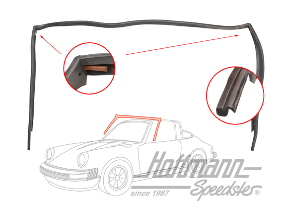 Guarnizione, telaio parabrezza, 67-69                                                               