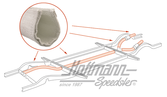Isolamento, tubo riscaldamento, completo, Furgone T1 | 211 255 900 | 087-3010