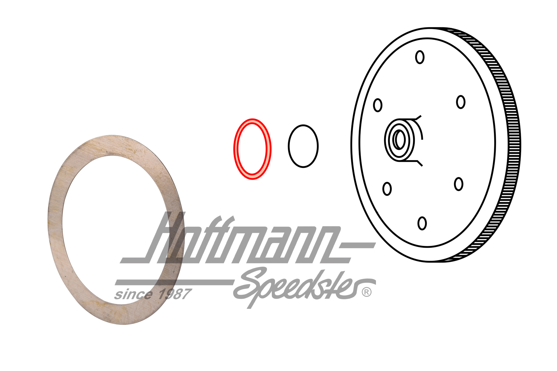 Rondella, volano, 0.32mm | 113 105 287 | 010-0137-02