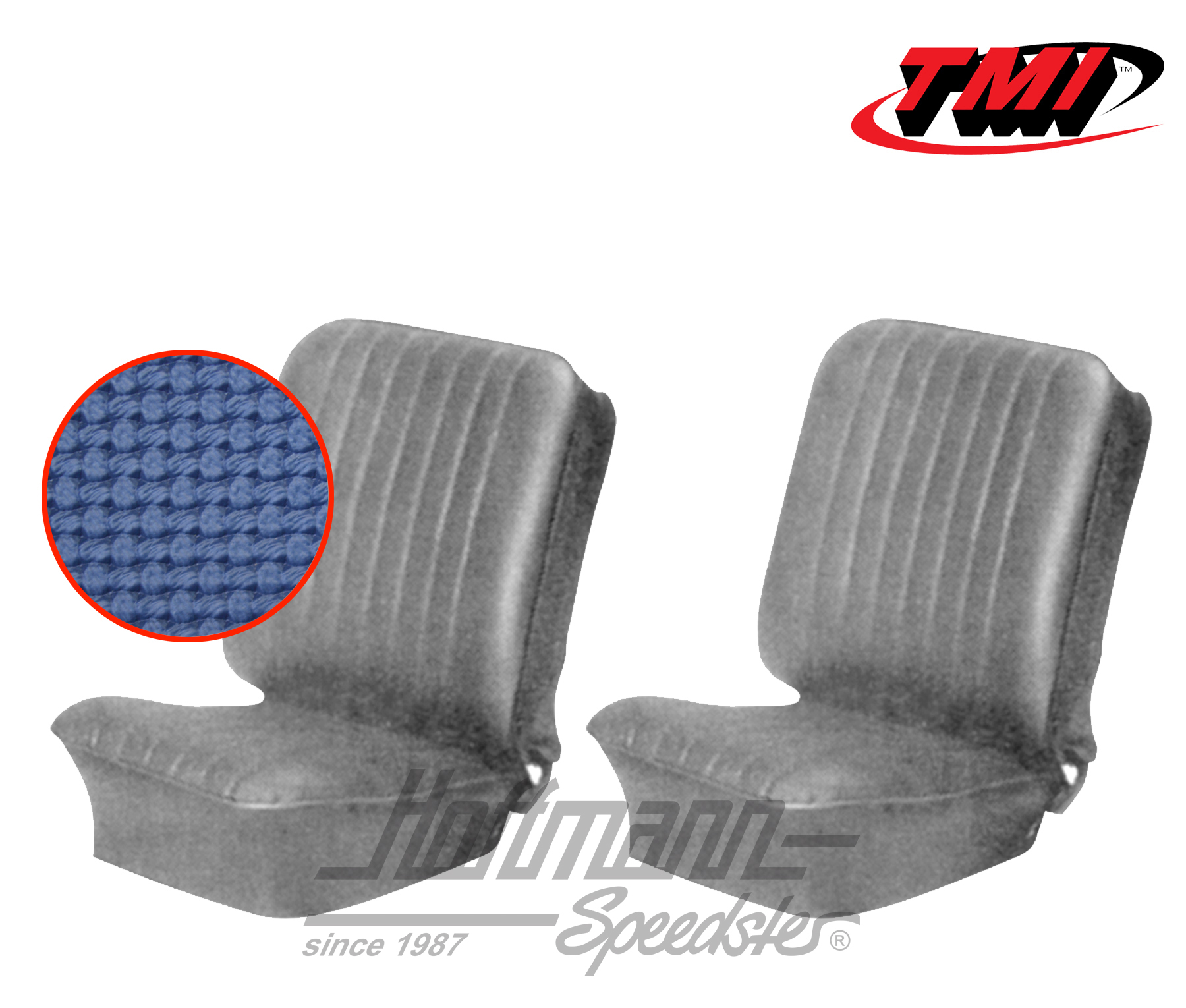 Coprisedile, Karmann Ghia, anteriore, 60-66, blu | 43-1502-08 | 066-0067-20