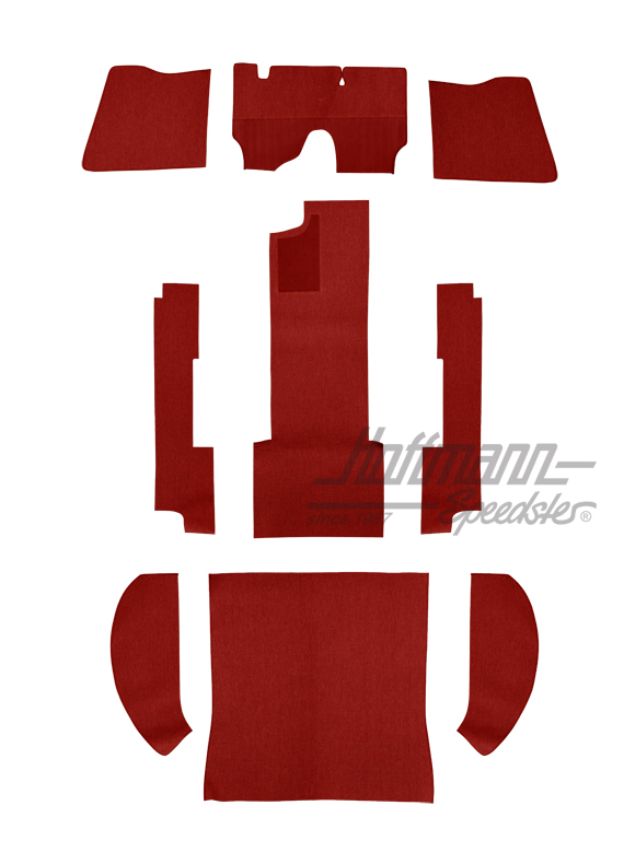 Set tappeti, Berlina, 53-57, filato capello, rosso |  | 026-5020-06