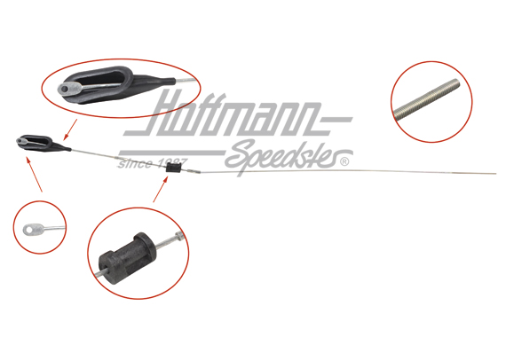 Cavo del freno a mano, Furgone T3, davanti 
 | 251 711 471 D | 325-4000