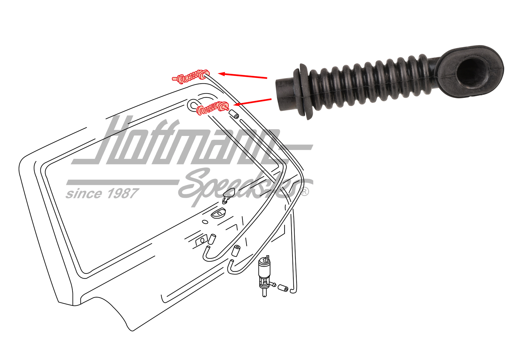 Becuccio, condotto cavi,
 portellone posteriore | 191 971 840 | 208-7310