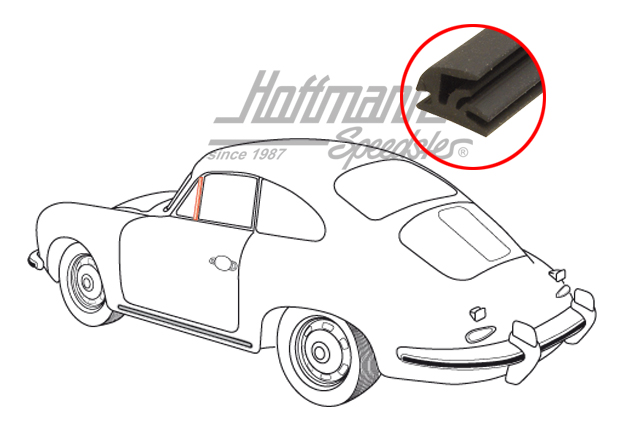 Guarnizione, deflettore, verticale, sinistra/destra                                                 