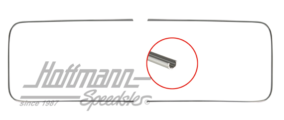 Telaio decorativo di alluminio, parabrezza, Cabriolet, 8.57-7.64 | 151 853 305 A | 020-5642