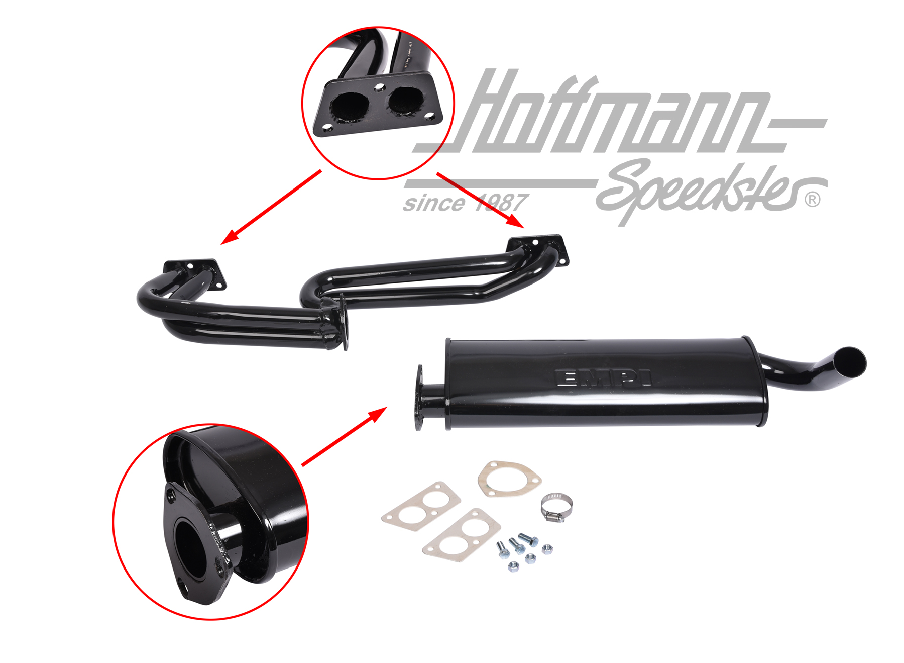 Scarico sportivo, con collettore, 1.7-2.0 | 00-3439-0 | 090-2055-08