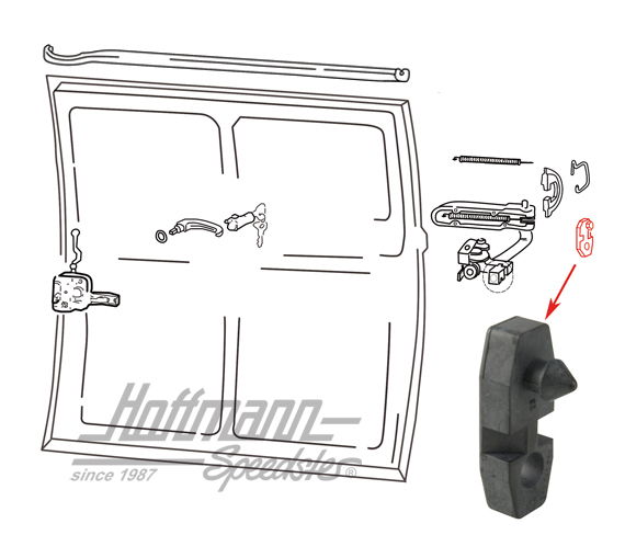 Arresto, supporto di blocco, portiera scorrevole | 211 843 751 | 097-1041-36
