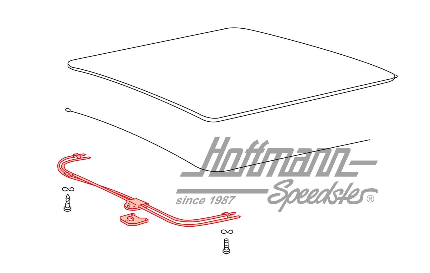 Guida, trazione cavi tetto scorrevole, Furgone T3                                                   