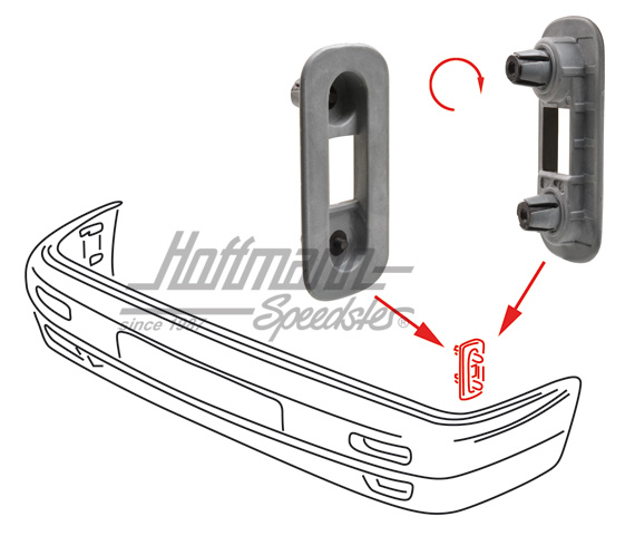 Clip, fissaggio paraurti, anteriore | 165 807 193 B | 208-0450-12