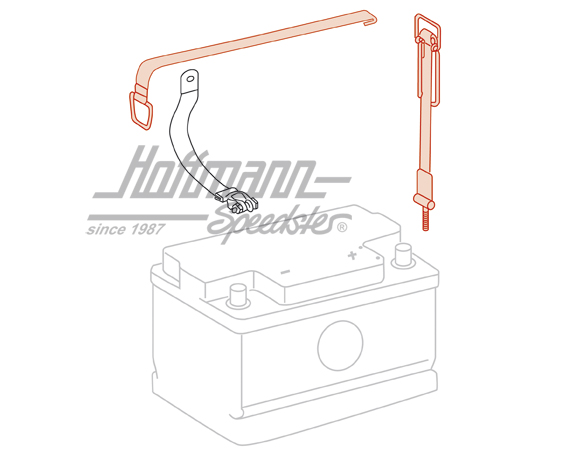 Nastro di tenuta di batteria, 911, corto, nero                                                      
