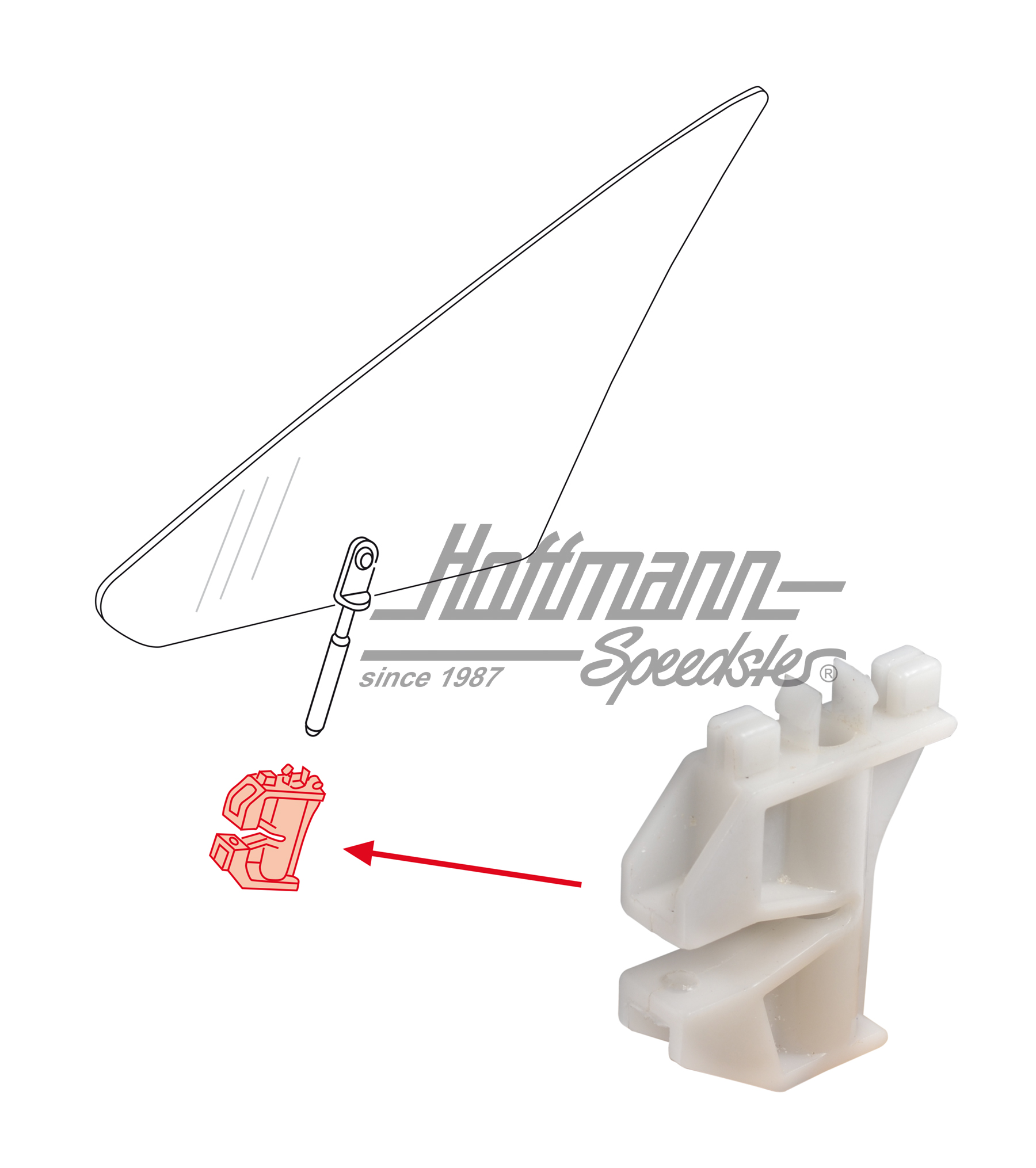 Cuscinetto a perno, inferiore, finestra a perno, S/D | 171 837 455 | 180-1270-30