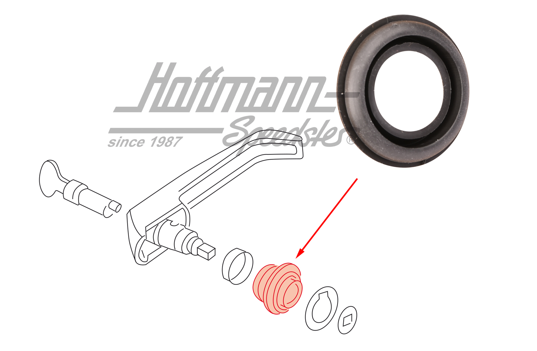 Guarnizione, maniglia di porta scorrevole, 8.84-7.92 | 251 843 711 A | 350-6043
