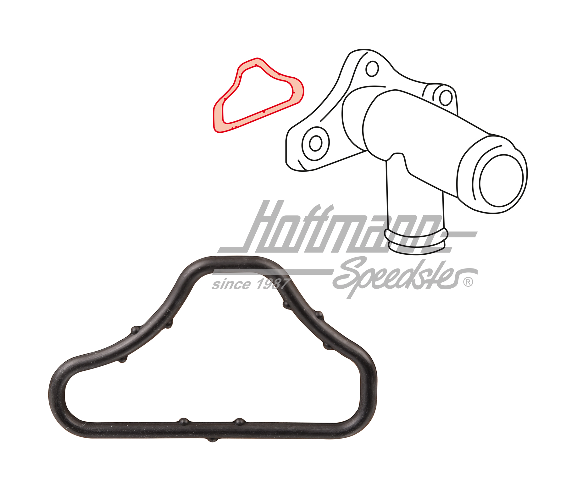 Anello di tenua, flangia dell'acqua, Golf 2 16V | 027 121 139 A | 201-1534-10