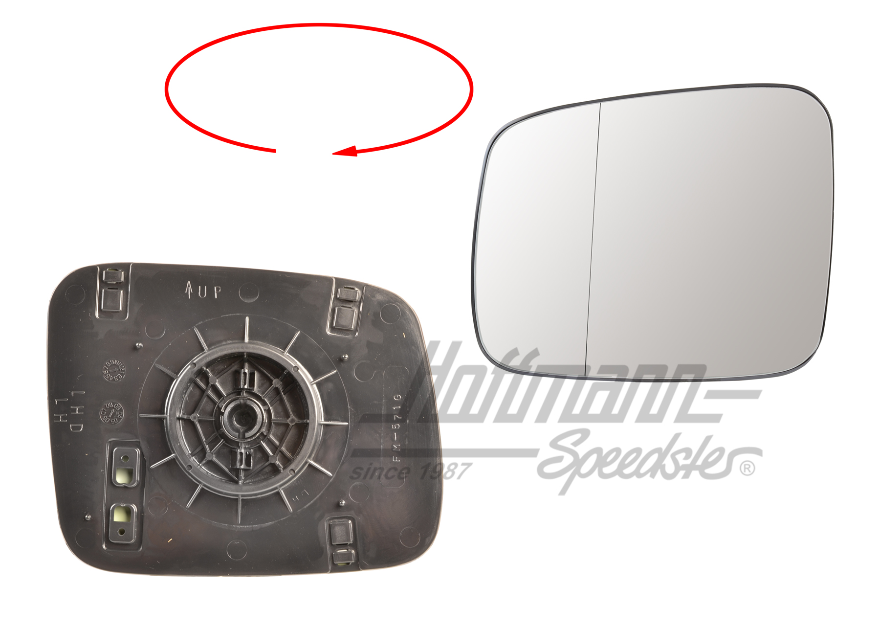 Vetro per specchio, asferico, sinistra | 701 857 521 Q | 408-6710-11