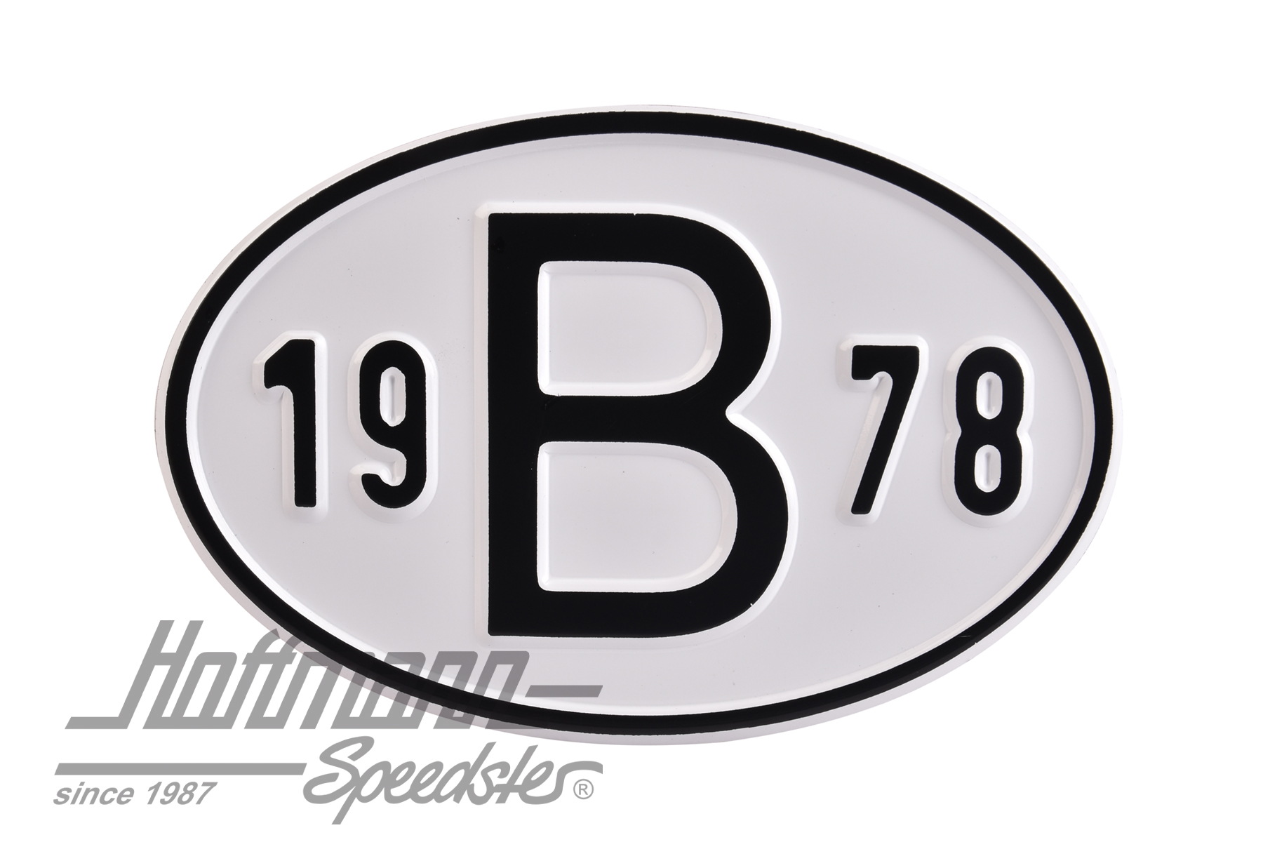 Targa sigla internazionale "B" (Belgio), "1978", alluminio |  | 020-2397-78