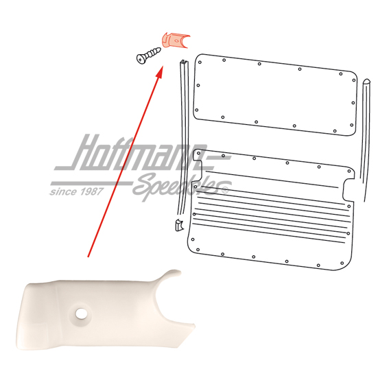 Copertura, profilo, colonna B, superiore, destra | 211 867 302 | 098-0168-02