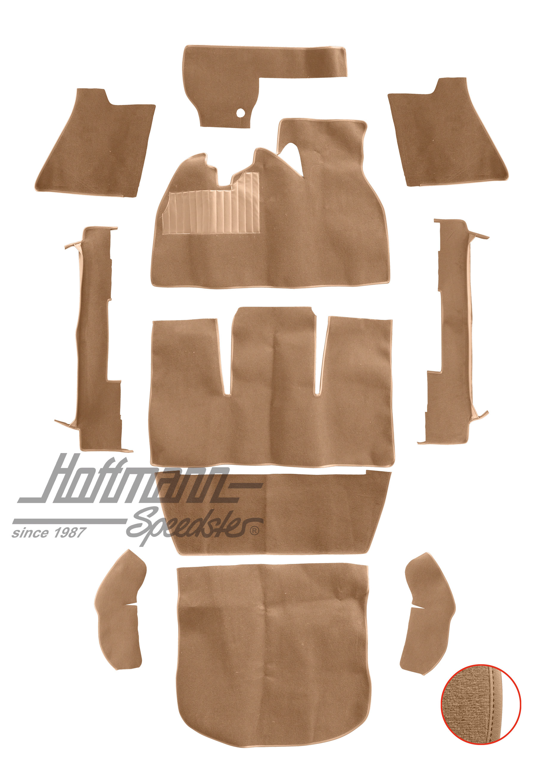 Set tappeti, Maggiolino Berlina, 1302, beige |  | 026-5625