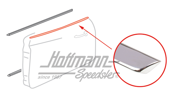 Modanatura, canale di tenuta finestra, 60-71, sinistra / destra | 141 853 333 C | 060-5510