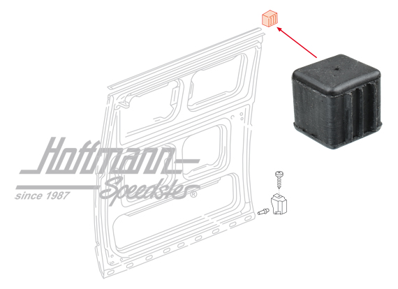 Tampone di arresto, porta scorrevole, superiore | 251 843 314 | 360-4015-62