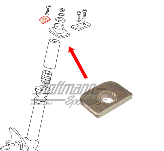 Piastra, disco di appoggio, superiore, 911, 1 foro                                                  