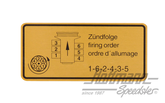 Adesivo "Zündfolge" (ordine di accensione), 911, 79-83 | 930 006 509 00 | 580-8038