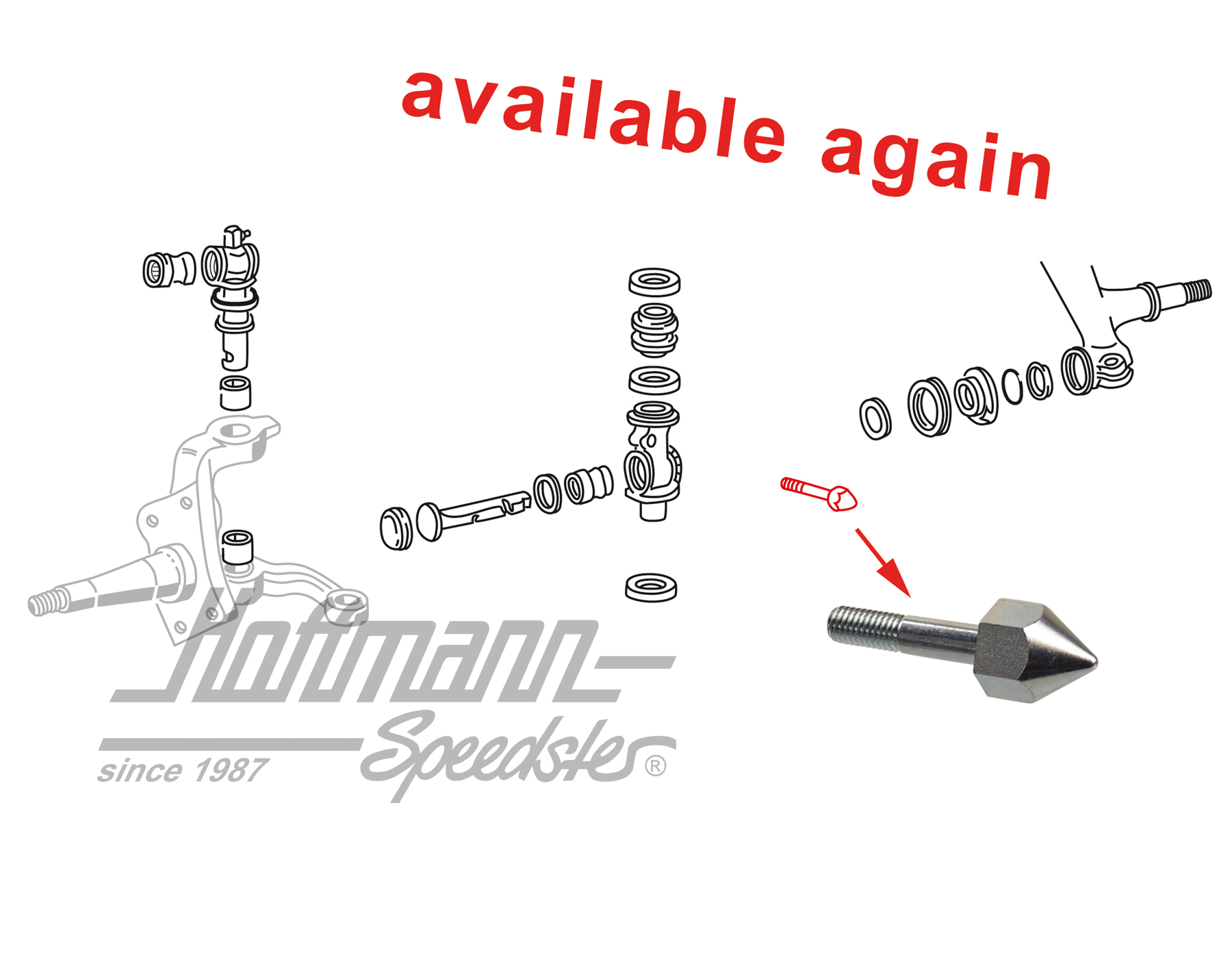Arresto sterzo, fusello a snodo, Furgone T1, -7.67 | 211 405 543 | 089-3070-28
