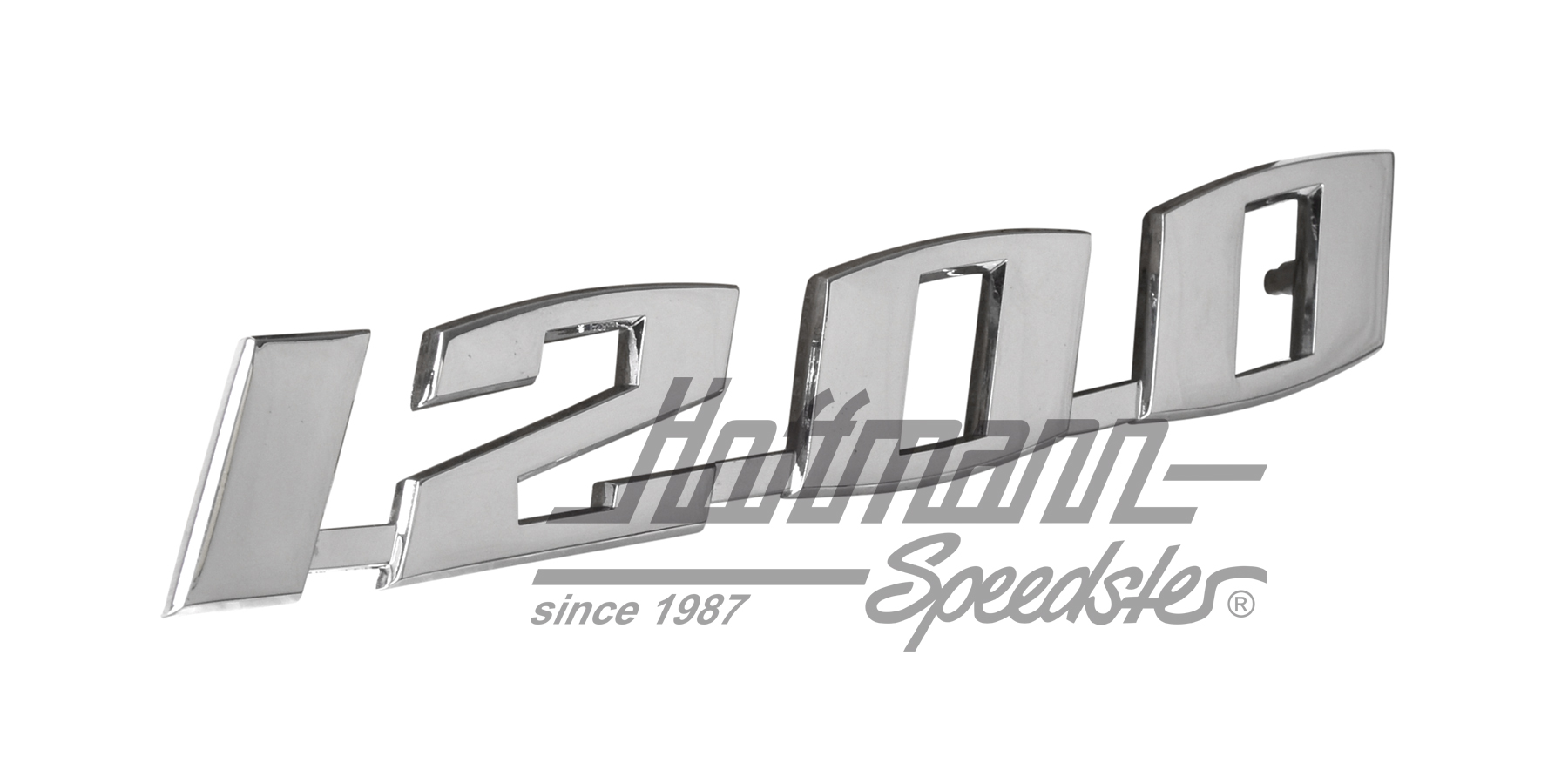 Logo "1200", 15.5 x 2.5cm, cromato                                                                  