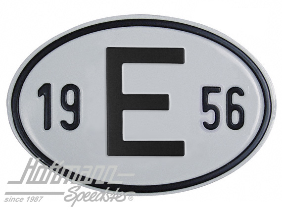 Targa sigla internazionale "E" ( Spagna), "1956", alluminio |  | 020-2403-56