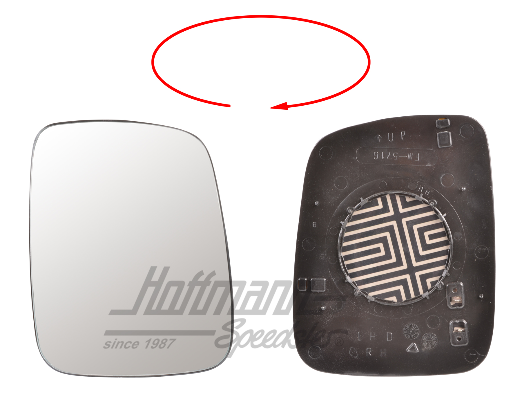 Vetro per specchio, elettrico, convesso, destra | 701 857 522 G | 408-6713-02