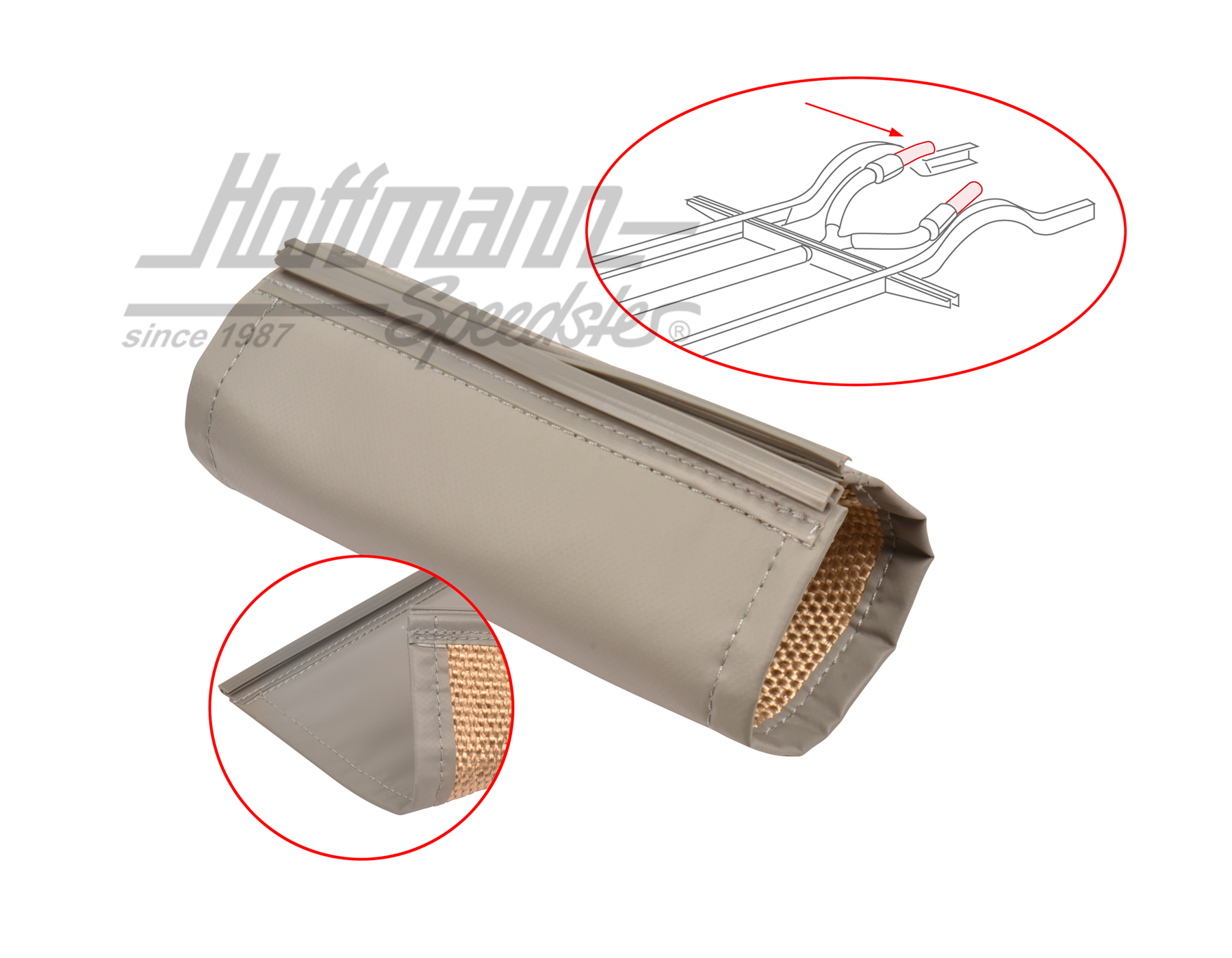 Isolamento, vinile, tubo di riscaldamento, 60mm | 211 255 719 G | 087-3018-03