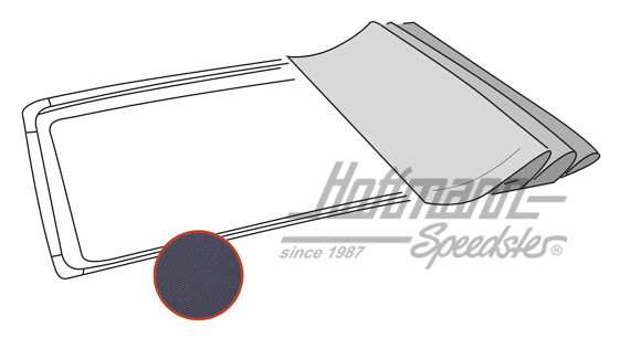 Fodera per tetto pieghevole, Golf 2, Sonnenland, blu | --------- | 208-5582-40