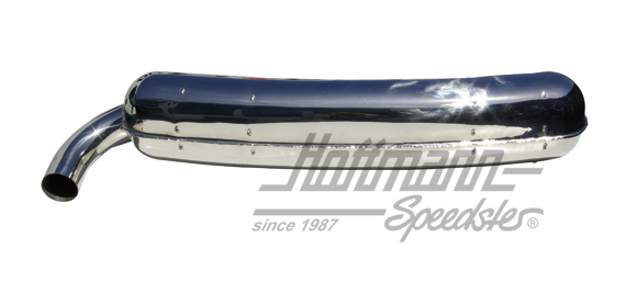 Scarico sportivo, acciaio inossidabile, 1 x 70 mm, 66-73                                            