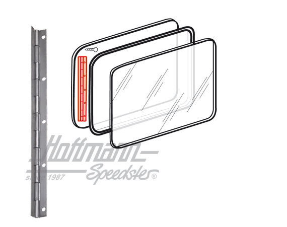 Cerniera, finestra pop-out, laterale | 221 809 179 | 089-3840-36