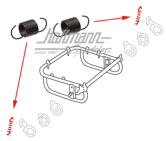 Molla, bloccaggio sedile, 68-70 | 113 881 275 B | 055-7094-22